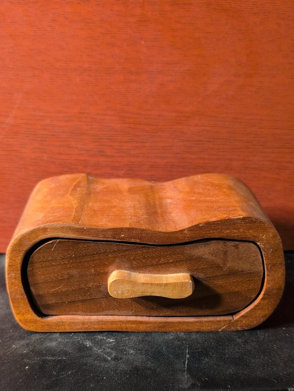 Handcrafted Wood Trinket Box With Drawer